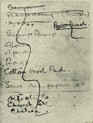 the acid bath murders shopping list